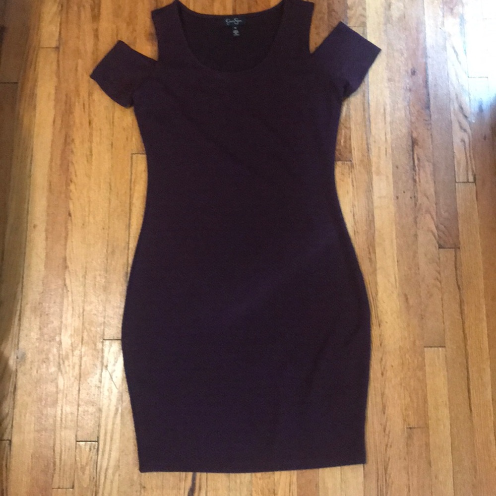 Jessica Simpson Purple Cold Shoulder Bodycon Dress
